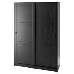 ikea rakkestad Wardrobe with sliding doors, black-brown, 117x176 cm-picture-47