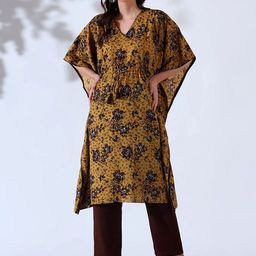 House of Kaftan Printed V-Neck Short Sleeve Tunic With Trouser Co-Ords-image-23