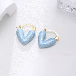 KRENOZ Heart Shaped Hoop Earrings-57