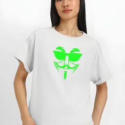 KAIDO Women Graphic Printed Round Neck Cotton T-shirt-picture-3