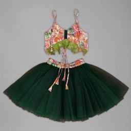 Anneca Girls Embellished Top with Skirt-17