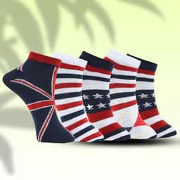 MJE Men Pack Of 5 Striped Ankle Length Socks-picture-21
