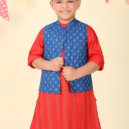 Fabindia Boys Printed Nehru Jacket-picture-15