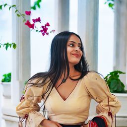 MONRI V-Neck Cotton Saree Blouse-image-64