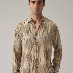 Banana Club Men Ethnic Motifs Printed Classic Slim Fit Opaque Cotton Casual Shirt-image-64