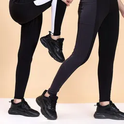 KRONMENINEN Pack Of 2 Striped 4Way Stretchable Skinny Fit Rapid Dry Ankle Length Tights-picture-14
