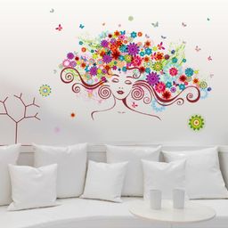 Oren Empower Lady Art Work Wall Decals - Multicolour-image-7