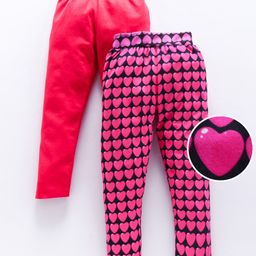 Eteenz Full Length Leggings Pack of 2 - Black Red-image-64