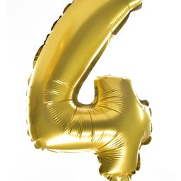 Party Anthem Number 4 Foil Balloon Gold - Height 40 cm-image-92