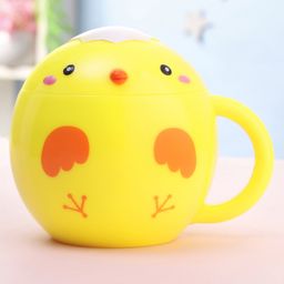Mug with Lid & Handle Yellow - 150 ml-1