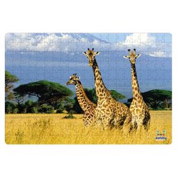 Webby Three Giraffes On Kilimanjaro Mount Wooden Jigsaw Puzzle Multiclor - 252 pieces-13