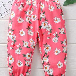 Kookie Kids Full Length Harem Pant Floral Print - Pink-image-67