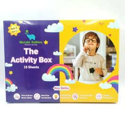 Meraki Babies Kids Activity Box Multicolour - 15 Sheets-16