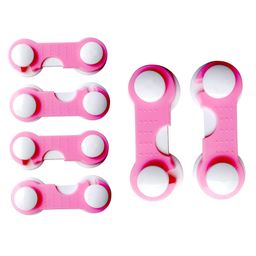 THE LITTLE LOOKERS Multipurpose  Safety Lock for Doors, Cabinet, Fridge, Drawer Pink- Pack of 6-image-74
