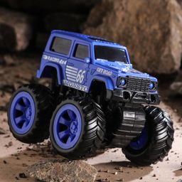 Monsto Friction Powered Monster Truck Toy - Blue-12
