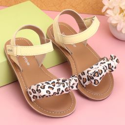 Babyoye Sandals Bow Applique - Yellow-image-60