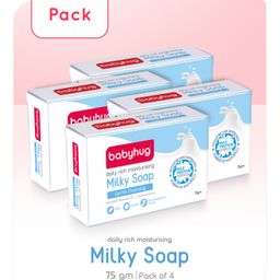 Babyhug Daily Rich Moisturising Milky Soap 75gm - Pack of 4-9