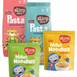 Slurrp Farm Fusilli & Macaroni Pasta & Foxtail and Little Millet Noodles - Combo Pack-15