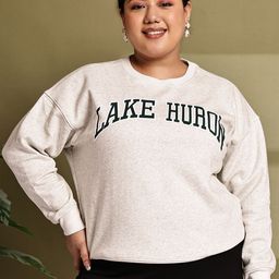 Rute Women Plus Size Printed Pure Cotton Pullover Sweatshirt-picture-10