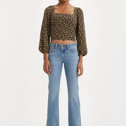 Levis Women Classic Flared Low-Rise Light Fade Stretchable Jeans-picture-14