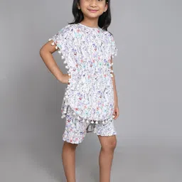 Little Clothings Girls Pure Cotton Floral Printed Night Suit-picture-17