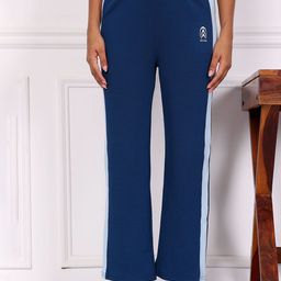 Zicada Women Colourblocked Striped Loose Fit Trousers-image-84