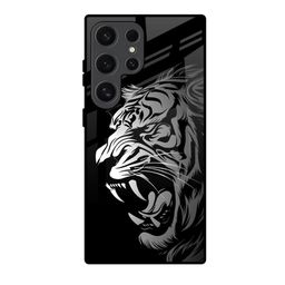 QRIOH Midnight Roar Samsung Galaxy S24 Ultra 5G Glass Back Case Mobile Accessories-image-2