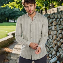 Celio Men Classic Opaque Striped Casual Shirt-image-73