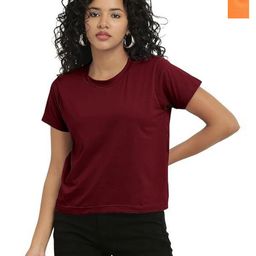 NOTWILD Women Pack Of 2 Solid Round Neck Cotton Relaxed Fit T-shirts-image-93