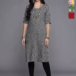 Anouk Rustic Selection Of 4 Chevron Printed Straight Kurtas-image-38