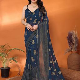 VEDANT VASTRAM Floral Poly Georgette Designer Saree-picture-28