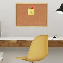 Art Street Beige & Brown Wooden Rectangular Shaped Notice Bulletin Board-26