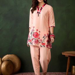 Sangria Printed Tunic With Trouser  Co-Ords-picture-16