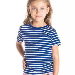 Cherry Crumble Horizontal Striped Regular Cotton Top-23
