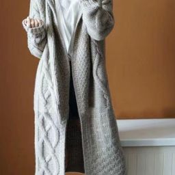 DressBerry Self Design Cotton Longline Front Open Sweater-picture-18