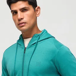 Red Flame Men Hooded Front-Open Sweatshirt image 5