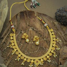 Rujve Jewellery Gold Plated Stones Studded Jewellery Set-image-8