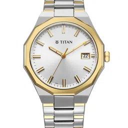 Titan Men Mother of Pearl Dial & Stainless Steel Straps Analogue Watch 90212BM01-image-4
