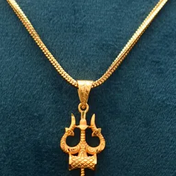 Anshenterpris Gold Plated Thrishul Pendant-image-31