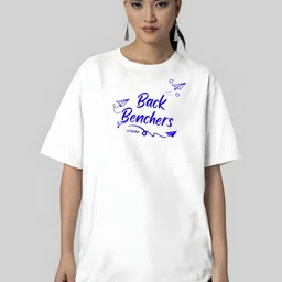 KAIDO Typography Printed Round Neck Drop-Shoulder Sleeves Cotton Oversized T-shirt-image-72