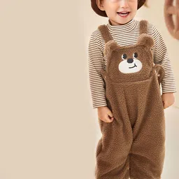 LULU & SKY Kids Striped Dungaree With T-Shirt-image-53