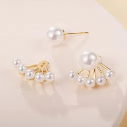Celestique Pearls Beaded Korean Spherical Shaped Studs-picture-44