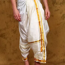 Exotic India Men Woven Design Adjustable Dhoti Belt-image-12