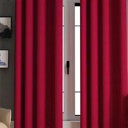 Lunar Days Maroon Set of 2 Door Curtain-21