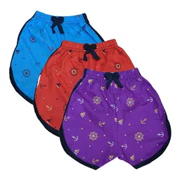 NEW TRINATH HOSIERY Girls Pack of 3 Graphic Printed Regular Fit Cotton Hot Pants Shorts-image-82
