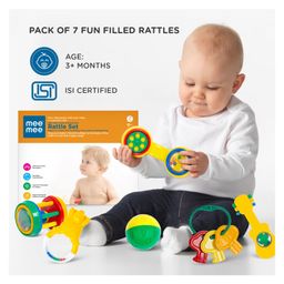 Mee Mee Baby Rattle Set Of 7 (Color And Print May Vary) image 3