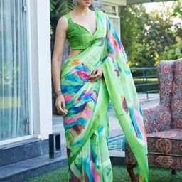 Sanwariya Silk Floral Satin Ready to Wear Bagh Saree-image-75