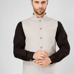 Wintage Sleeveless Nehru Jacket-image-7