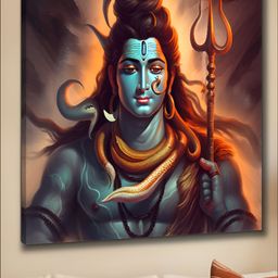 Myntra Elegant Homes Grey & Brown 1 Piece Canvas Religious Wall Paintings-image-87