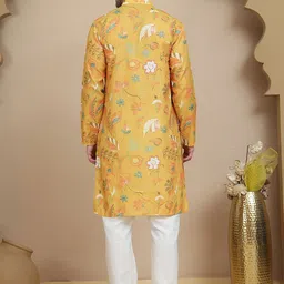 Anouk Rustic Men Floral Printed Regular Kurta with Pyjamas image 2
